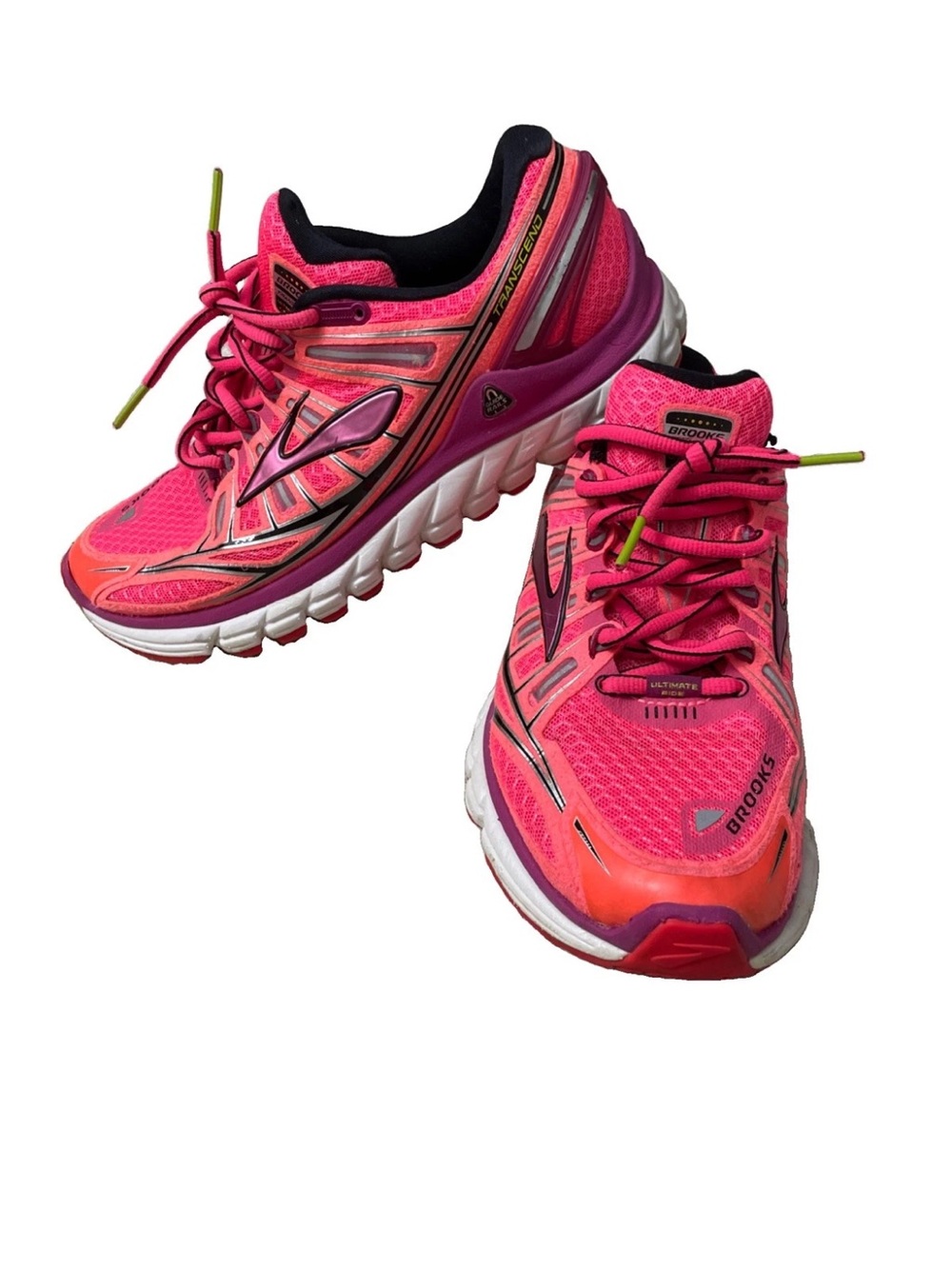 Brooks Transcend Ultimate Ride Running Shoes Women’s 7.5 Hot Pink NO INSOLES
